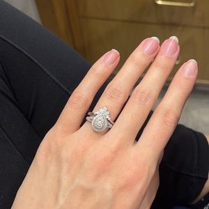 Zales vintage pear 1/2 CW engagement ring